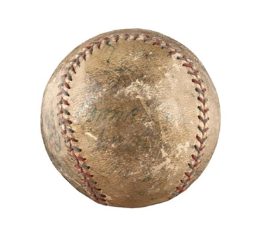 1927 Philadelphia Athletics Team Signed Baseball with 16 Signatures Including Cobb, Mack, Wheat & Collins